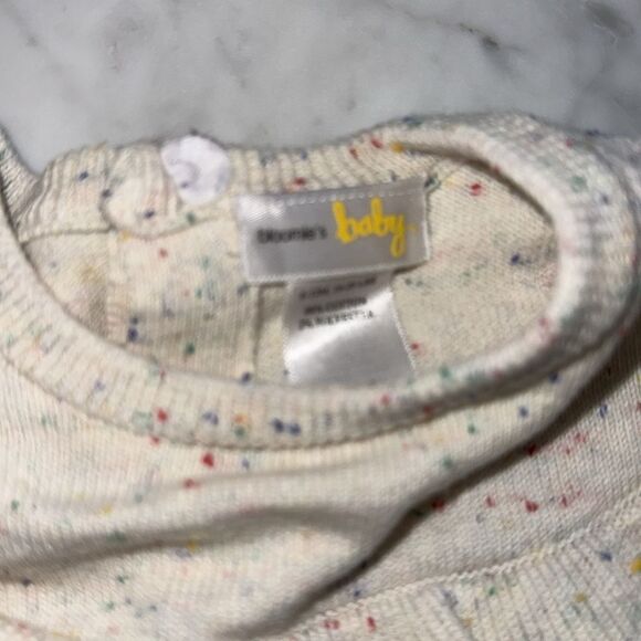 BLOOMIES BABY GIRLS RUFFLE TRIM CONFETTI SWEATER SET 6/12M - Picture 5 of 10